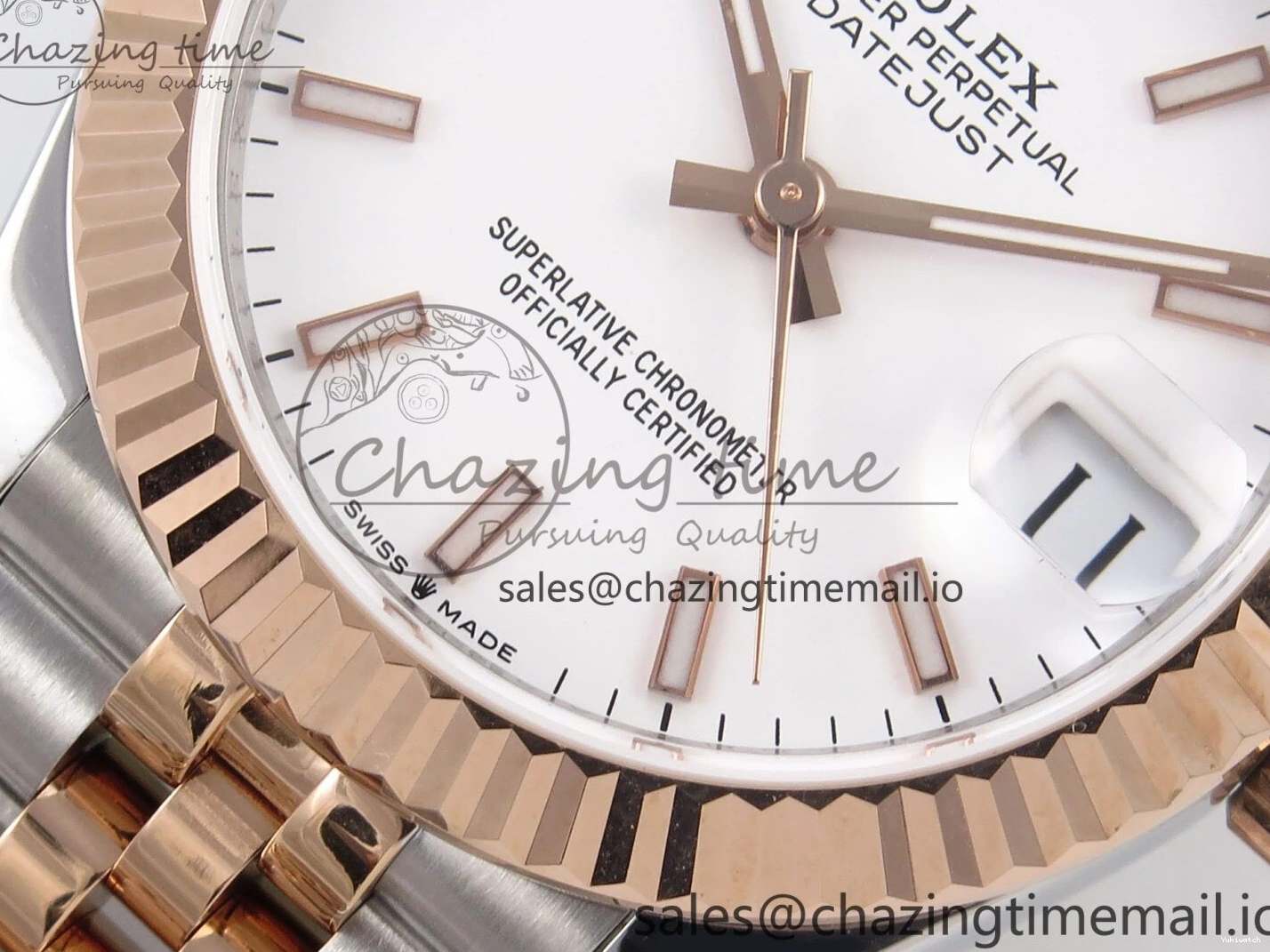 SS Bracelet Edition Dial White Best GMF 31 on RG 278271 DateJust Steel 1:1 A2824 Jubilee Stick 904L 1221